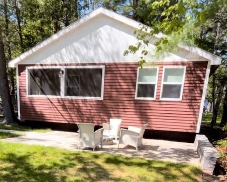 Cottage 2 porch and patio - Ocean View Cottages & Campground Wells ME