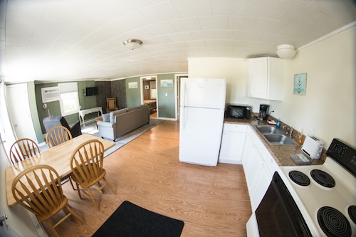 Kitchen , living area - Suites 6 & 7